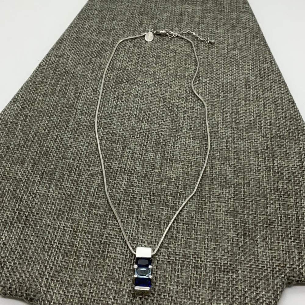 Landau Blue Color Block Necklace